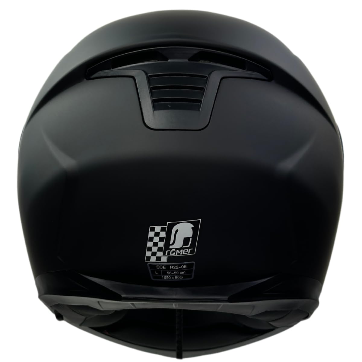 Römer Kask szczękowy do motocykla RR20770 z wizjerem przeciwsłonecznym, kask z podwójnym wizjerem, matowy czarny