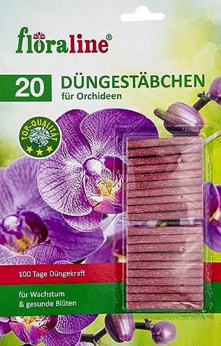 floraline® | Orchideendünger Starter Set: 20x Stäbchen, 3x Vitalkur & 250ml Vital-Spray | für Monate prächtige Blumen mit Wachstum und gesunden sowie glänzenden Blüten | Schonende Anwendung
