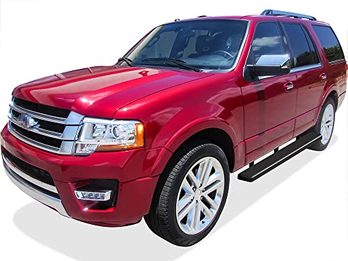 Estribos APS Premium acero inoxidable negro 6in Ford Expedition miniatura 6