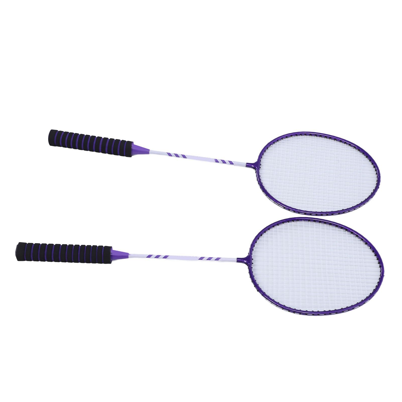 Juego de Raquetas de Bádminton para Adultos y Adolescentes con Agarre Antideslizante y área de Defensa Mejorada para Juegos Al Aire - 2 Raquetas de Aleación de Hierro