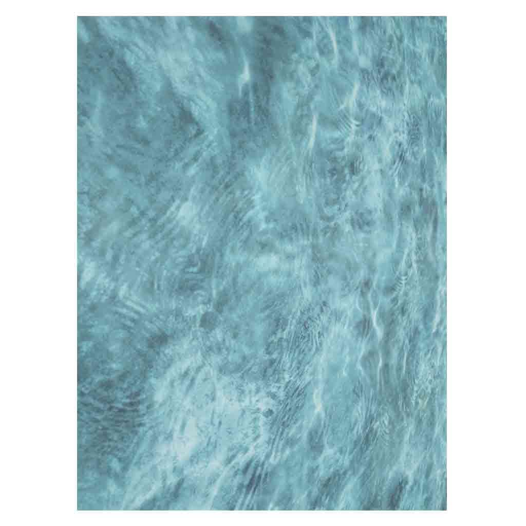 Tapis en vinyle PVC au design numérique bord de mer pour salon, cuisine, salon, entrée, salle de bain ou chambre avec envers PVC antidérapant et facile à laver, couleurs bleu turquoise