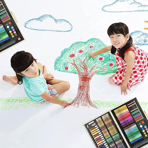 Image of Deluxe Drawing and Painting Art Set Crayon Color Set for Kids | Case Art & Craft Supplies | Great return Gift (Modern, 180)