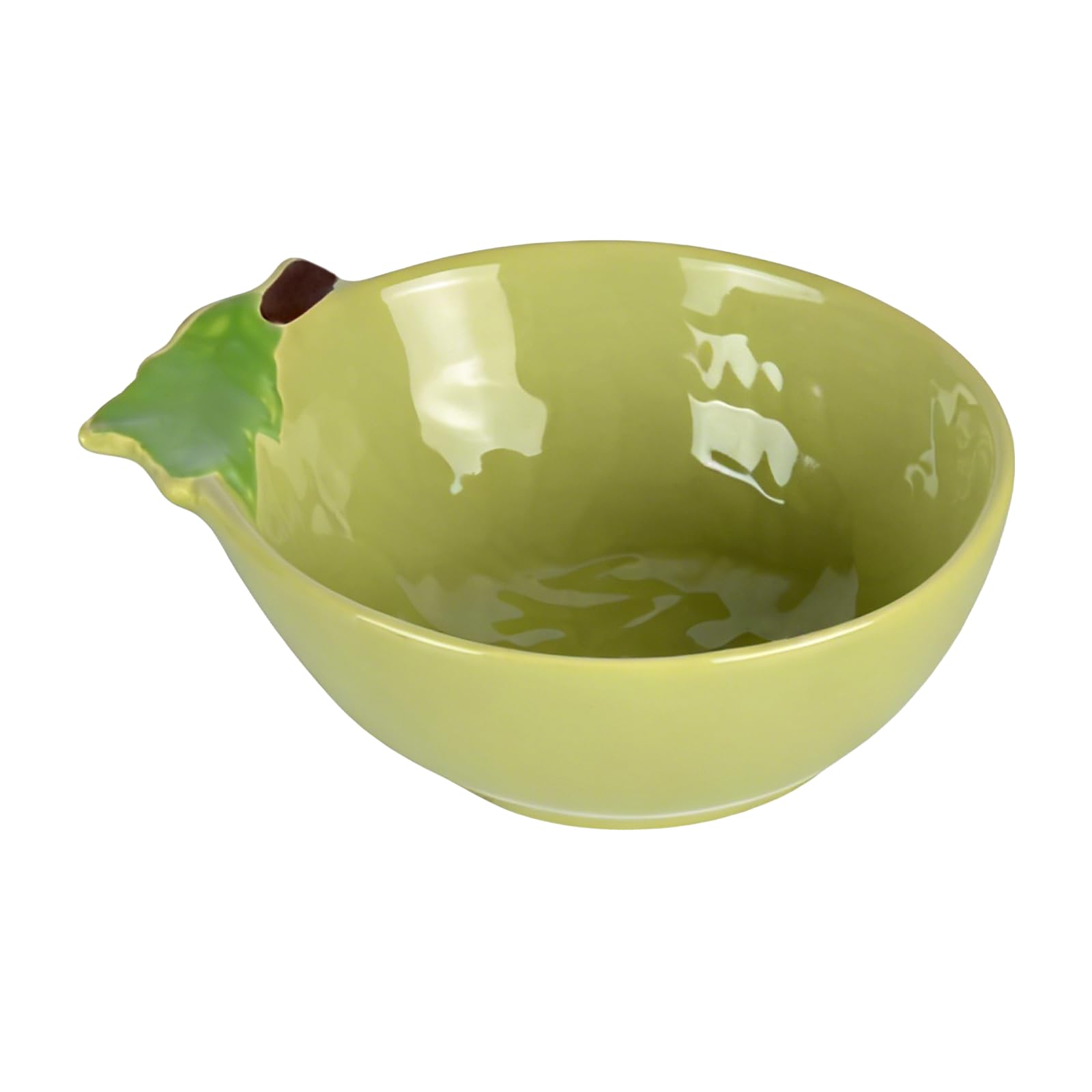 PENCK Small Ceramic Hamster Water Bowl Guinea Pig Food Bowl Cute Ferret Rat Chinchilla Rabbit Feeding Dish Young Animal Feeder (Avocado Green)