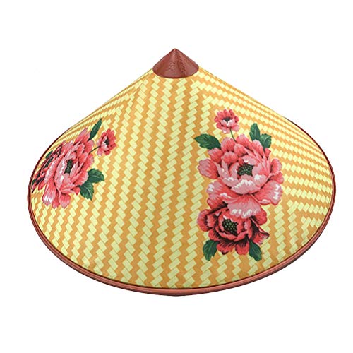 Valicclud chapéu de bambu unissex adulto bacana chapéu arroz chinês chapéu fazendeiro chapéu cônico