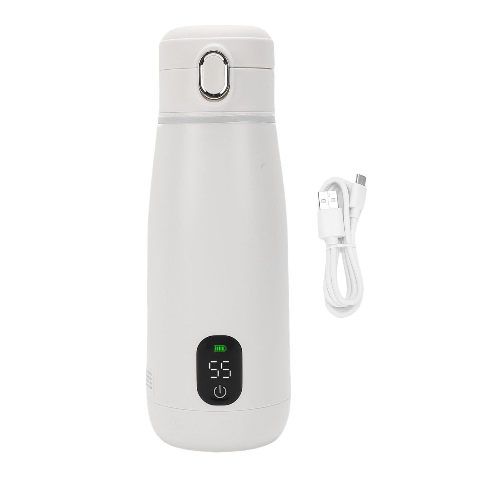 Hervidor Eléctrico Portátil de Acero Inoxidable de 350 Ml, Pequeña Caldera de Agua Caliente con Calefacción Inalámbrica para Viajes, Camping, Senderismo, Coche Al Aire Libre,
