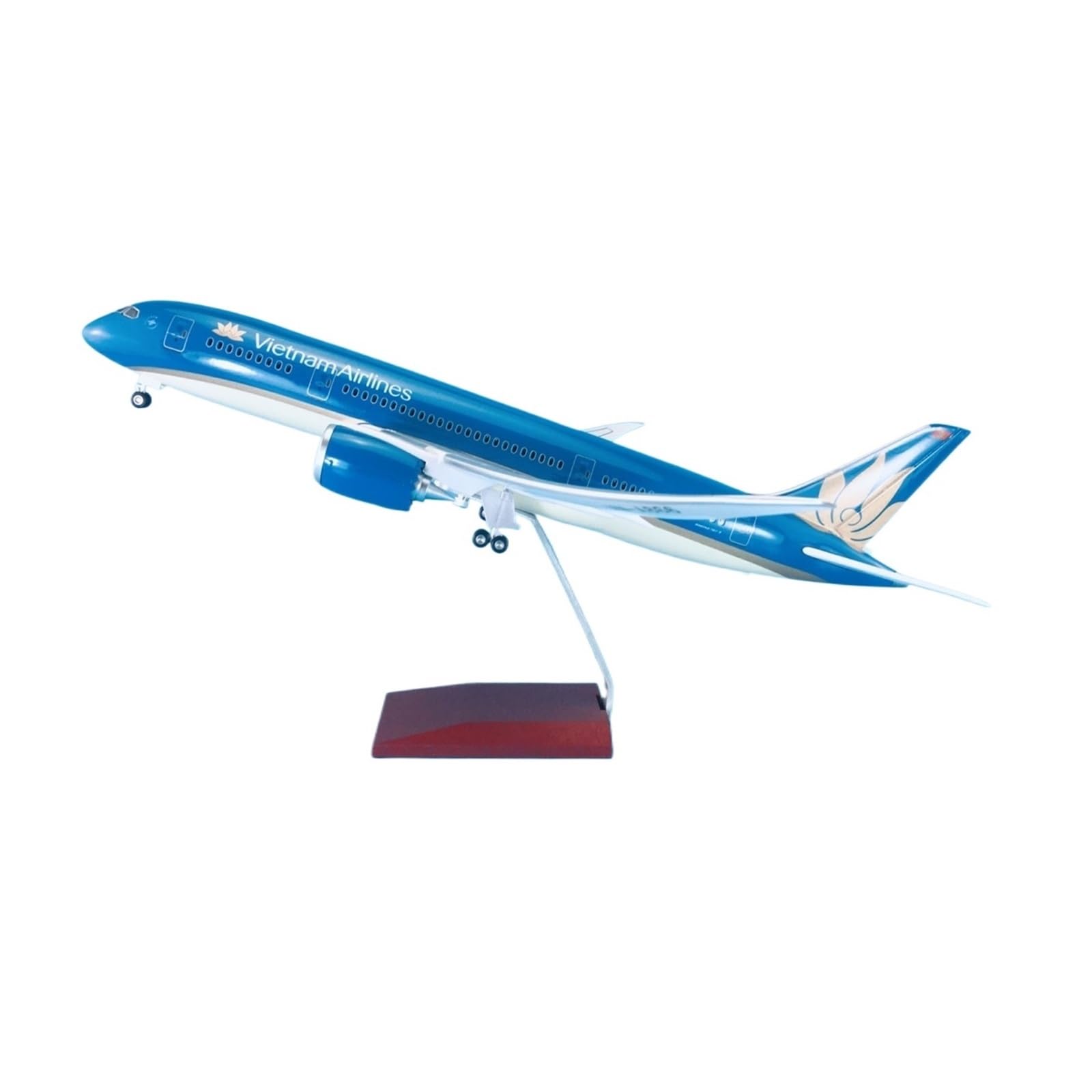 Modello di Aereo in lega 1 130 Aereo Con Ruote Per Boeing B787-9 Vietnam Airlines Modello Di Statico 43 Cm