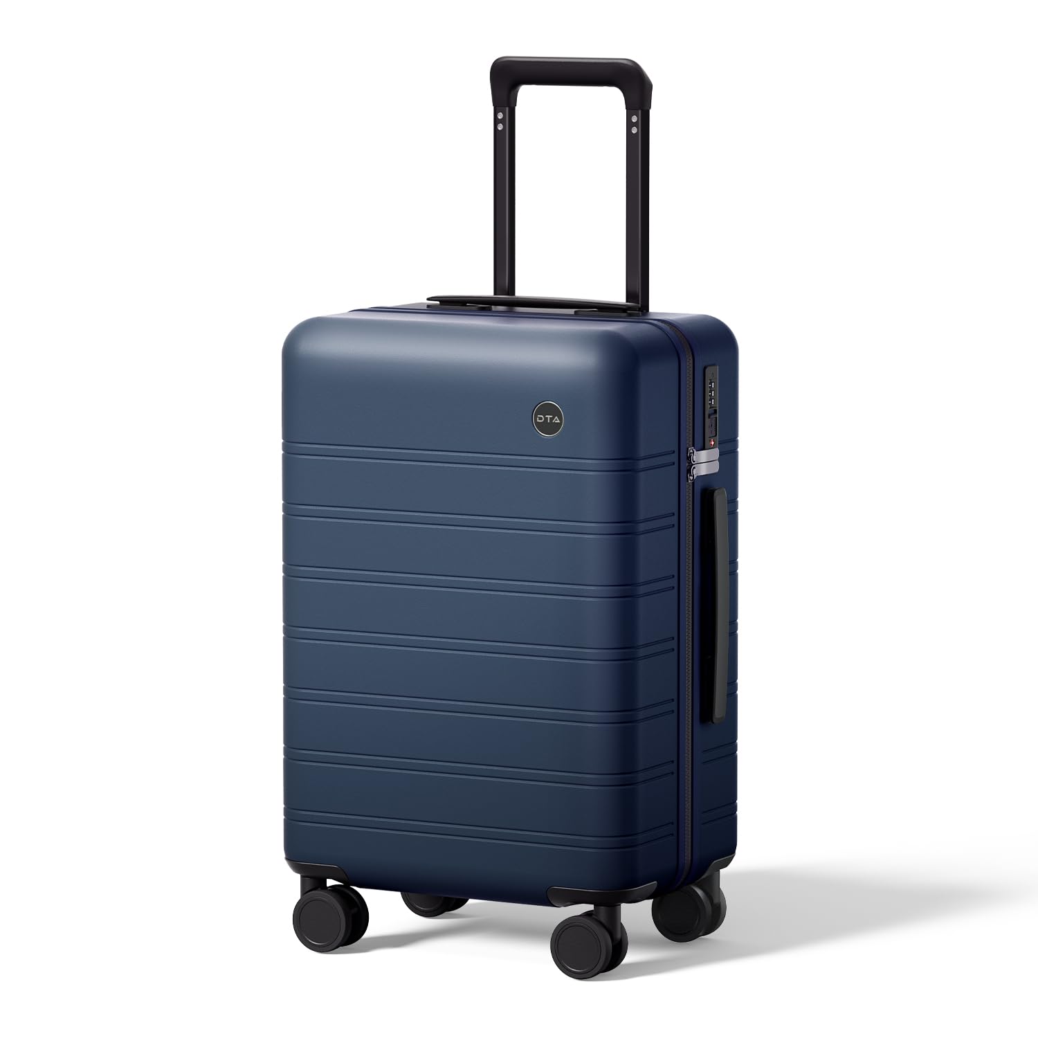 Valigia leggera in policarbonato rigido, 50,8 cm, approvata dalle compagnie aeree internazionali, con serratura TSA, ruote girevoli silenziose a 360°, ideale per valigie da viaggio, Blu