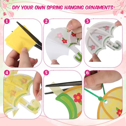 Attrape-soleil de printemps multicolore avec papier de soie à suspendre