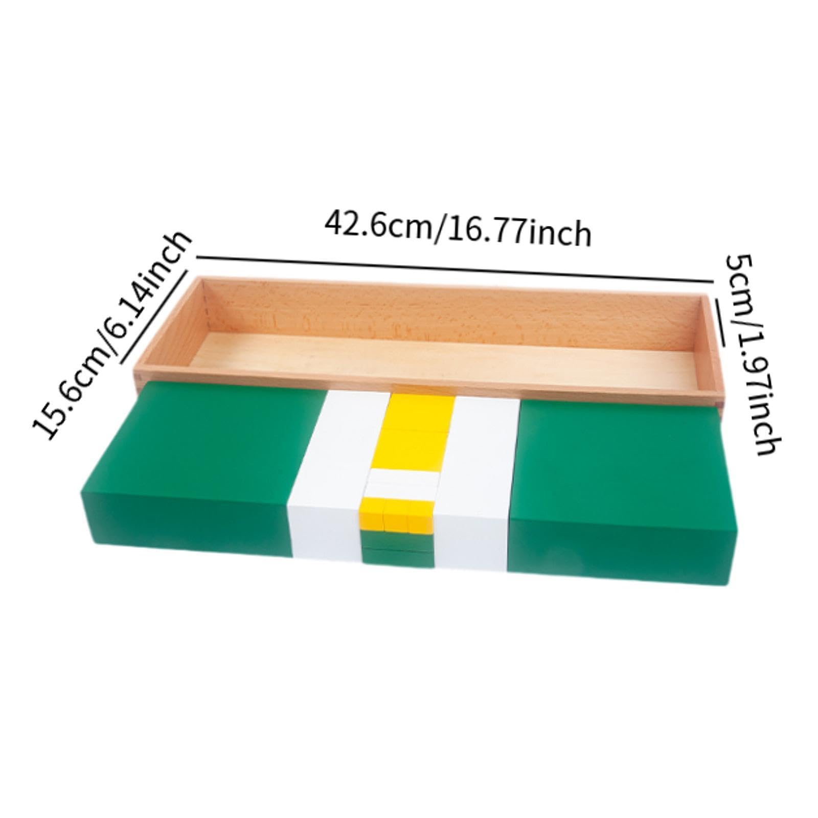 Cubo Binomiale, Giocattoli Sensoriali Educativi, Blocchi di Legno per Bambini, 42,6x15,6x5 cm