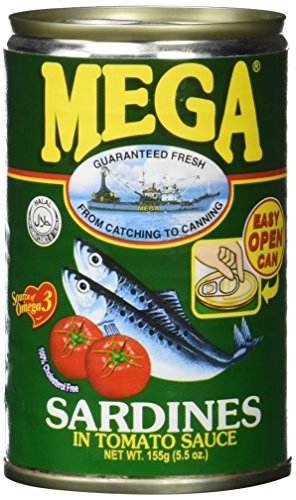 Mega Sardinen Tomaton Sauce/grün, 24er Pack (24 x 155 g)