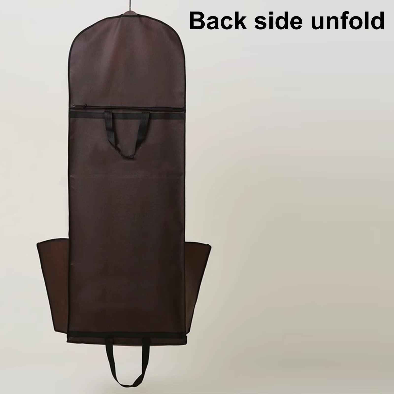 2 Custodie per Abiti da Sposa, Porta Copriabiti Portatili, con Finestra Trasparente, Adatte per Abiti da Sposa(Brown,65x30x200cm/25x12x79in)