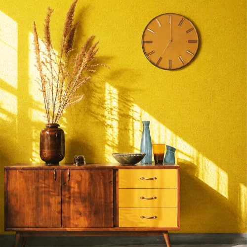 Image of Marble Texture Paint, 3D Designer Stone and Granite Luxury Finish, Washable Water Resistant Acrylic Emulsion, Interior Exterior Ready to use (Bright Yellow)