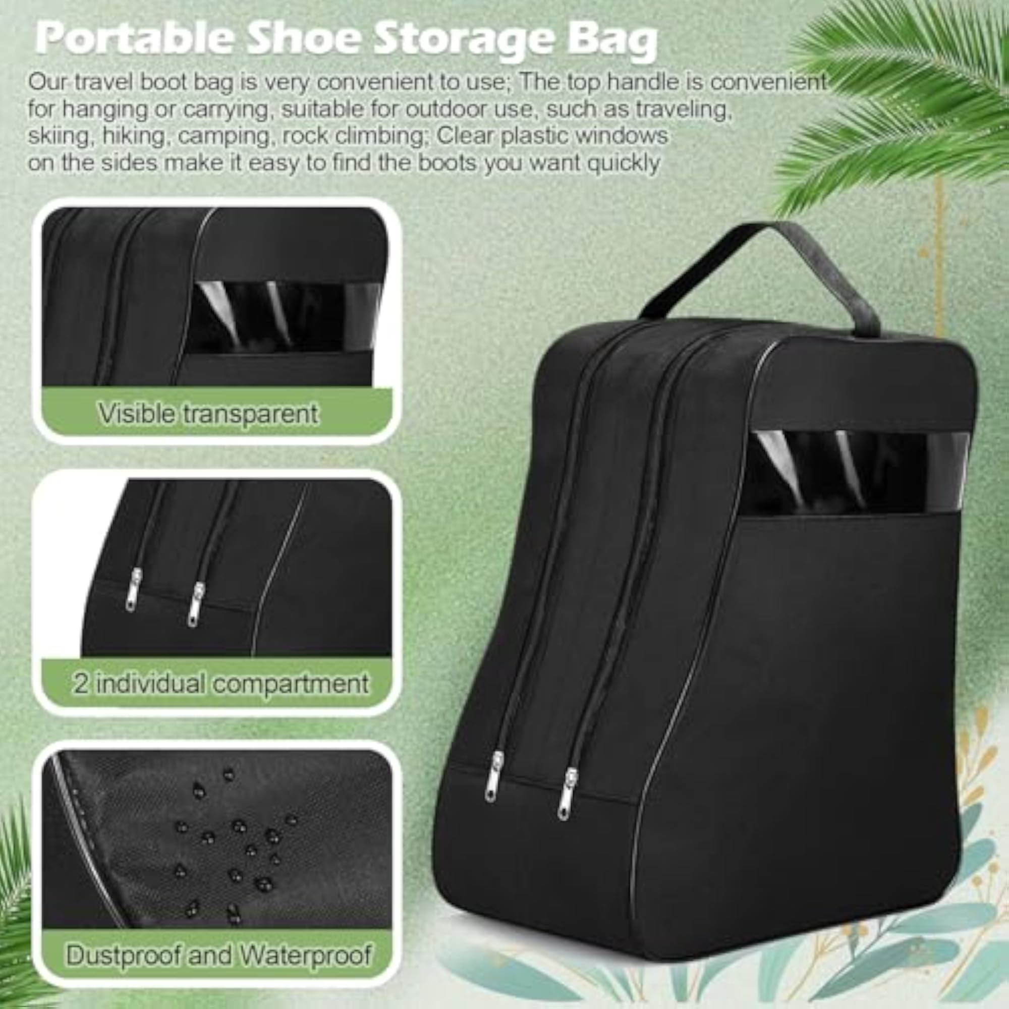 Boot Bags for Cowboy Boots, Travel Storage Bag