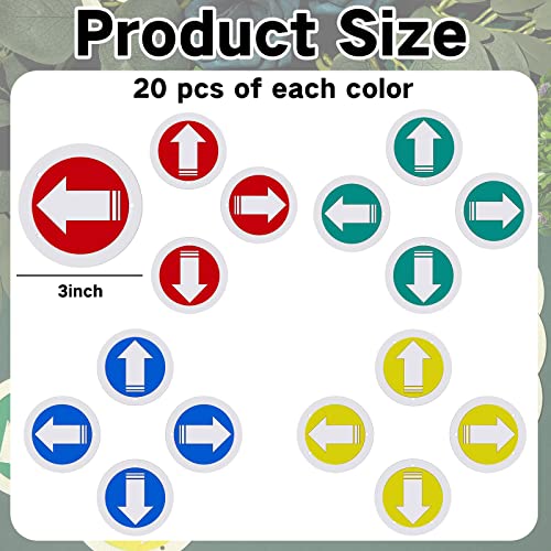 Trail Markers Reflective Trail Marker Pack Bright Trail Marking Reflectors for Hunting Hiking Driveway Camping Walking Backpacking Outdoors, Blue Green Red and Yellow (80 Pcs)