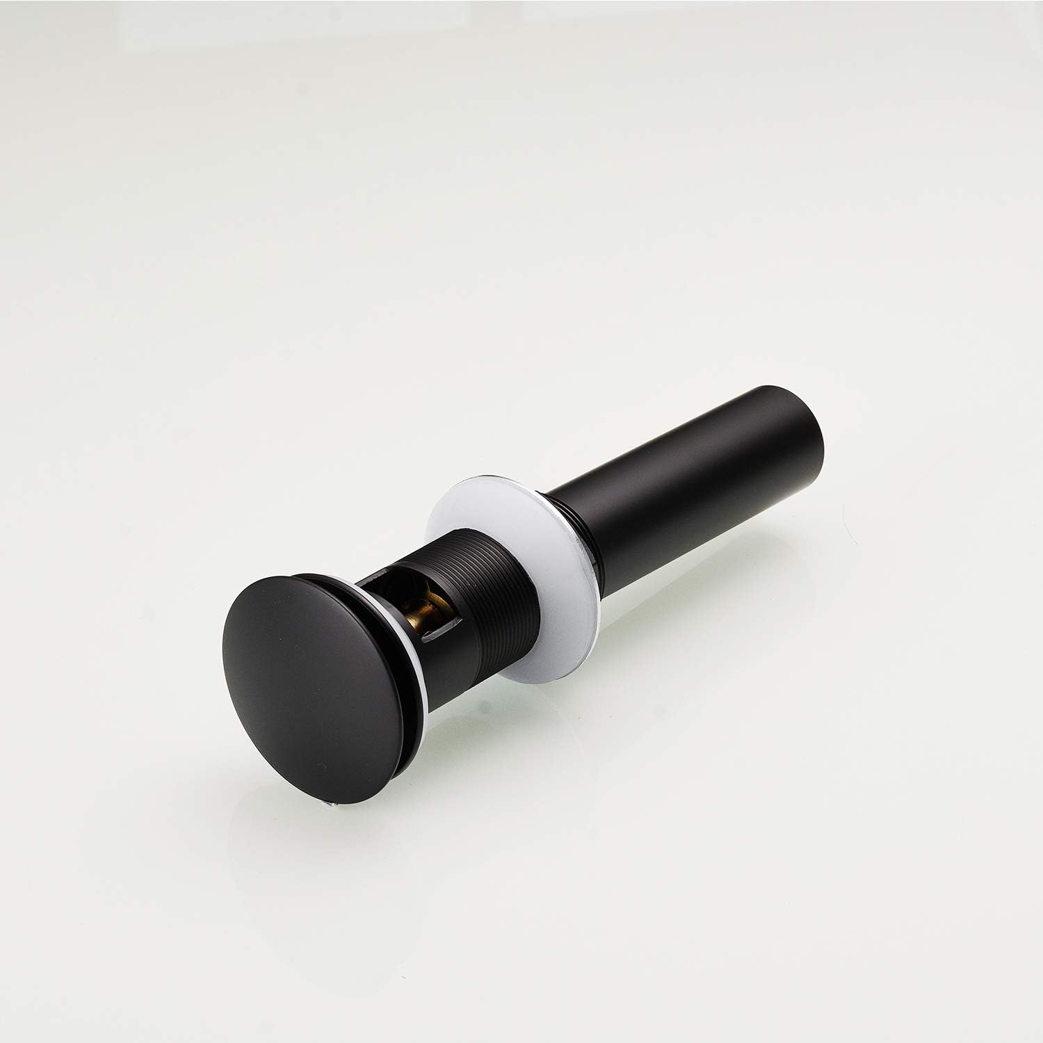 Black Pop Up Drain Stopper with Overflow Bathroom Faucet Vanity Sink Pop up Drain Matte Black Fits Bathroom Standard Sink Hole 1-1/2" to 1-3/4"