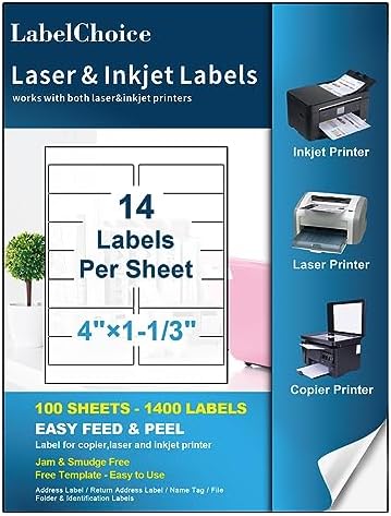 220-4400 Half Sheet Shipping Labels 8.5x5.5 Self Adhesive Label 2 Per - Foto 5
