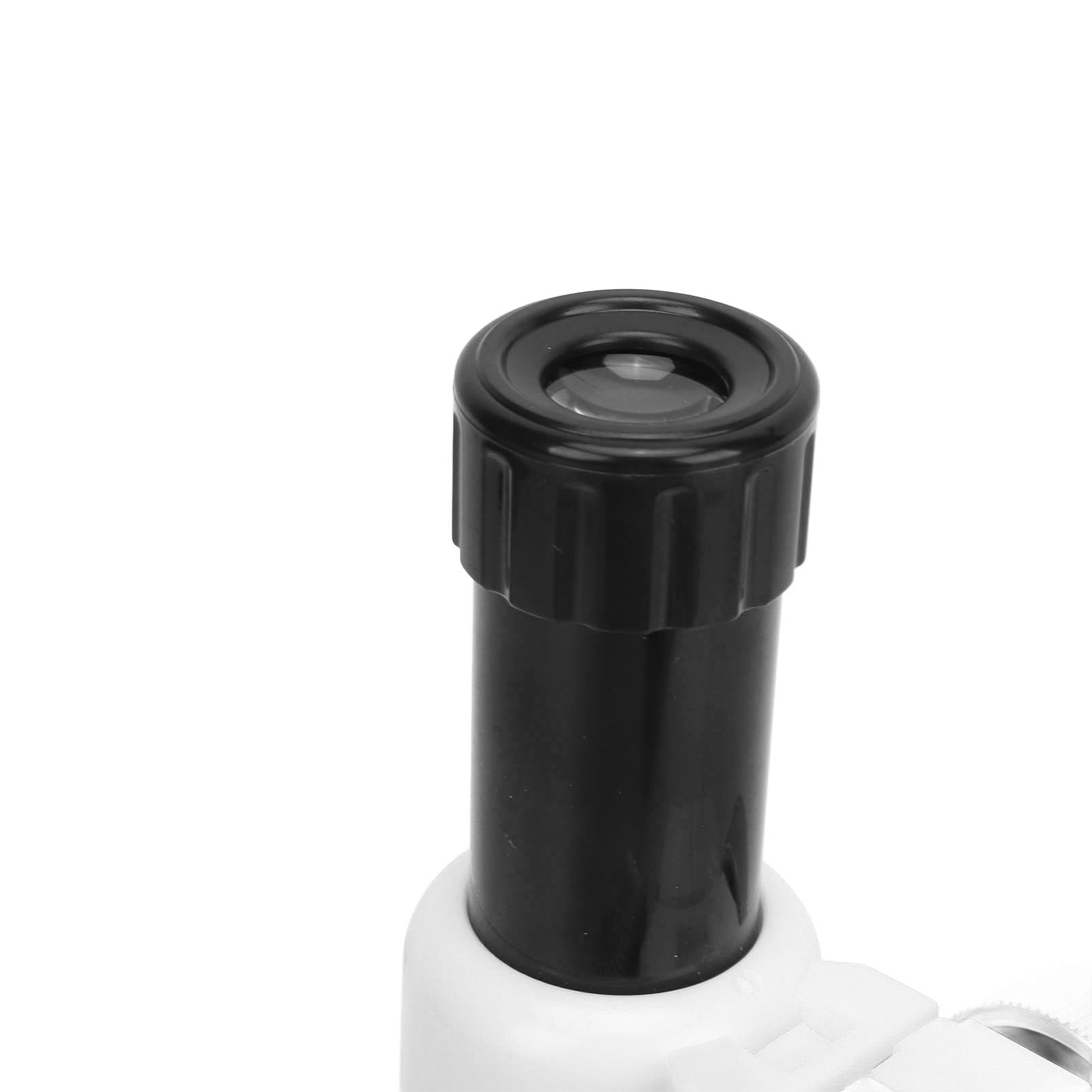 CHICIRIS Kit Microscopio per Bambini, Microscopio per Bambini 1200X con Lente in Vetro Ottico, Ingrandimento 200X 600X 1200X, Supporto per Telefono con Luce a LED Base Girevole per Studenti (WHITE)