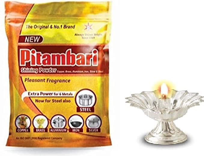 Image of Pink Delight Pitambari Shinning Powder For 6 Types Metal (200Gm)- Pack Of 2