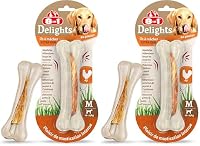 8in1 Delights Strong Knochen M - extra starker Kauknochen für kräftig kauende mittelgroße Hunde, 1 Stück (Packung mit 2) – Ansicht 1