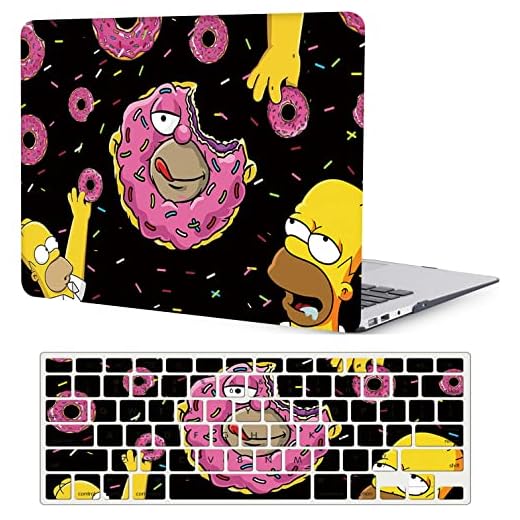 Laptop Case Compatible with New MacBook Air 13 Inch Case 2020 2019 2018 Release A2337 M1 A2179 A1932 with Retina Display & Touch ID, Plastic Hard Shell Case & Keyboard Cover Skin - Donut