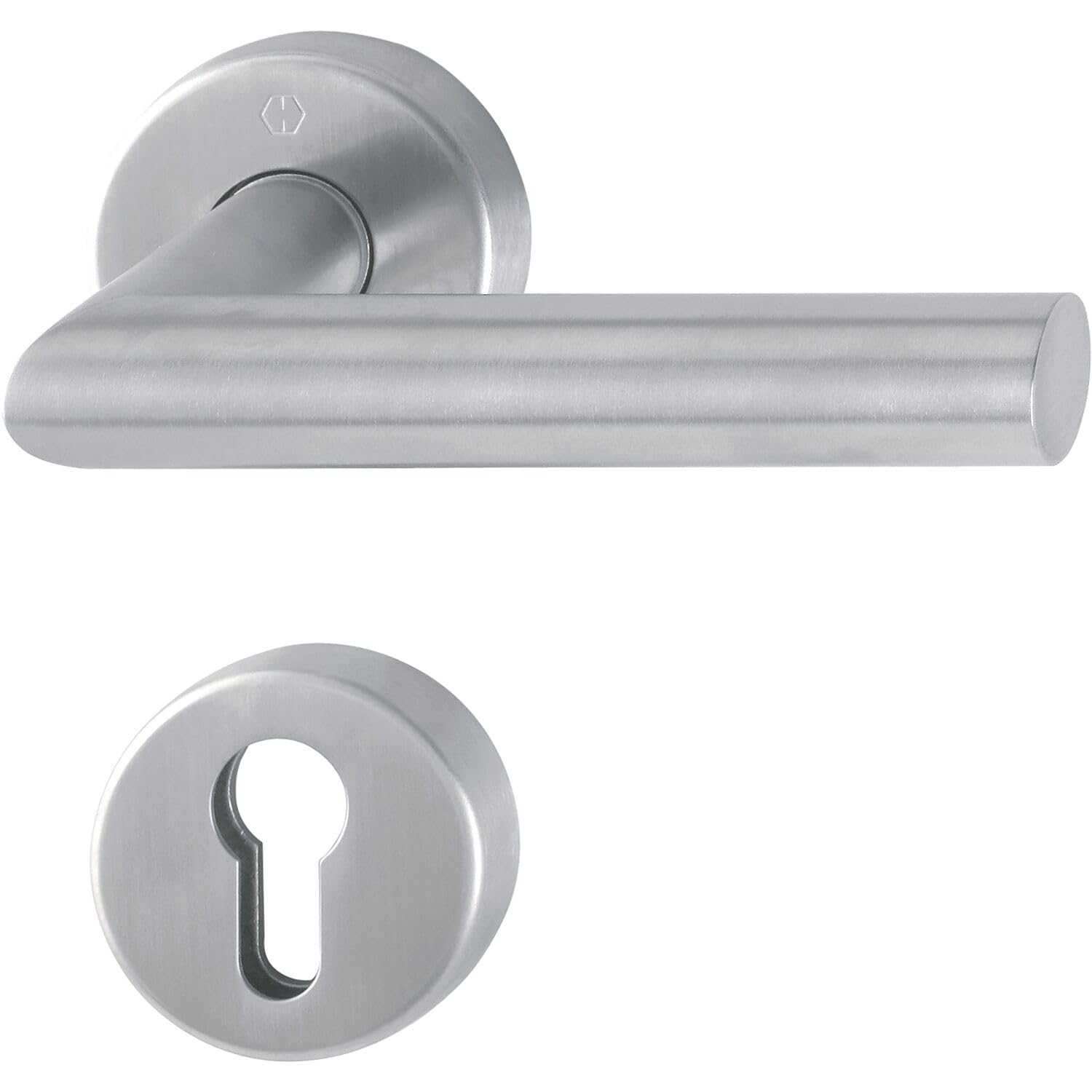 HOPPE FH Handle Set Amsterdam Object & Fire Protection DIN 18273, Class 4 According to EN1906, Door Handle + Rosette PZ