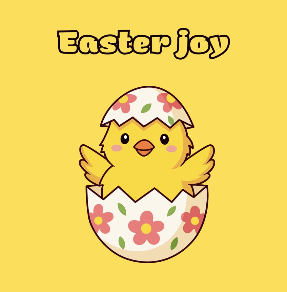 Easter Joy: A Fun and Relaxing Easter Coloring Book for Kids and Adults: Easter Eggs, Bunnies, and Springtime Scenes for Creative Coloring