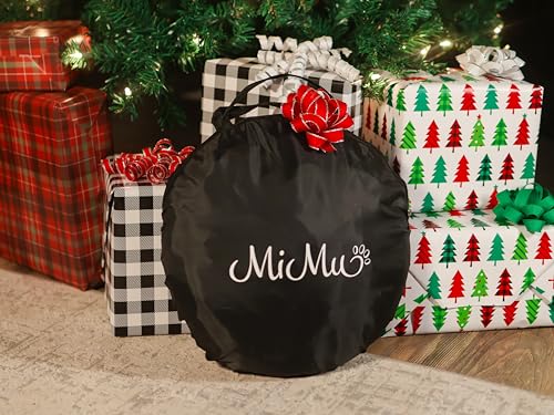 MiMu Dog Playpen Indoor Outdoor 4 in 1 Cat Tent with Exercise Tunnel - Pop Up Travel Playpen for Puppies, Kittens, Rabbits, Guinea Pigs, and Small Pets - Portable Enclosed Mesh Pet Pen with Case