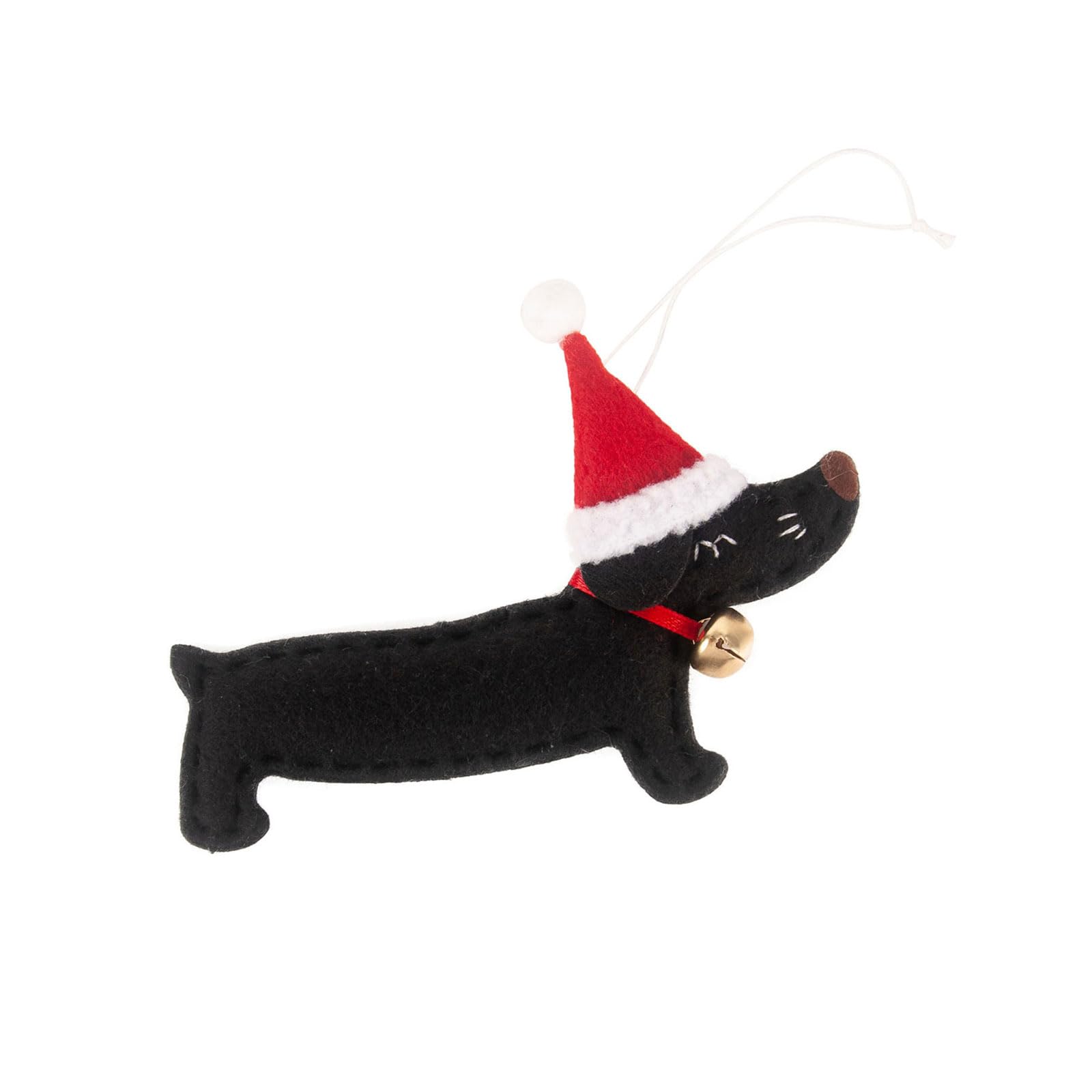 Lerpwige Cartoon Dachshunds Christmas Tree Hanging Ornament Nonwoven Fabric Safe Holiday Decoration Multipurpose Accessory Dog Christmas Decoration