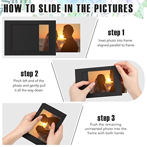 Glenmal 400 Pieces Paper Photo Frames 4 X 6 Inch Black Bulk Cardboard Picture Frames Picture Frame Paper Holder Crafts Cardboard Frames For Tabletop Wall Decor Graduation Classroom Wedding Display #TOP3