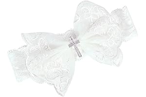 Baptism Hair Accessories for Girls: Exquisite Lace Headbands with Floral Charm