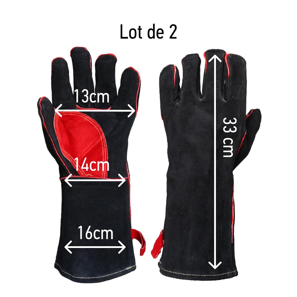 Gants de Barbecue Texas Club en Cuir, résistants aux températures élevées | Gants de Four résistants à la Chaleur, Protection Thermique pour Barbecue | Gants de Four fermes et résistants à la Chaleur
