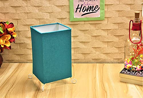 Image of Handicraft Lamp Shade Pendant Lighting | Fabric Shade | Sconce Lighting | Floor Lamp | Steady Lamp | On /Off Switch | Pack Of 2 | Square Blue