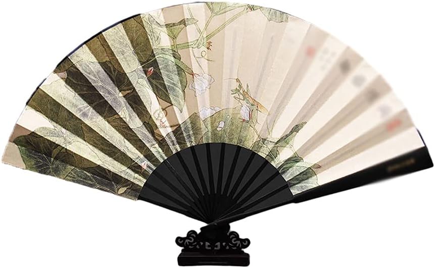 Decoration Folding Fan Handheld Fans, Men's Chinese Ancient Style Folding Fan for Dancing Wedding Party Props Decoration Elegant Hand Fan Fan (Color : D)