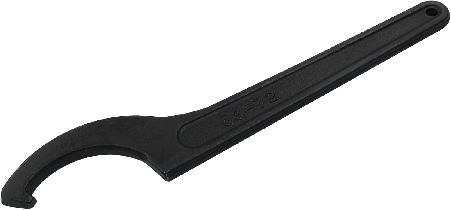 Murtenze C Hook Spanner Wrench for 68-72mm Round Nut, Universal Coilover Spanner Black Adjustment Hook Wrench Tool Carbon Steel