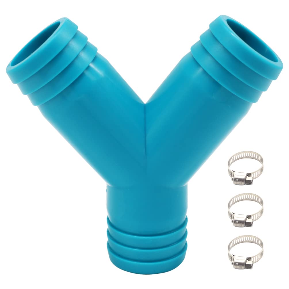 1 1/8 inch 3 Way Y Barbed Fitting for Marine Plumbing Bilge Pump Hose