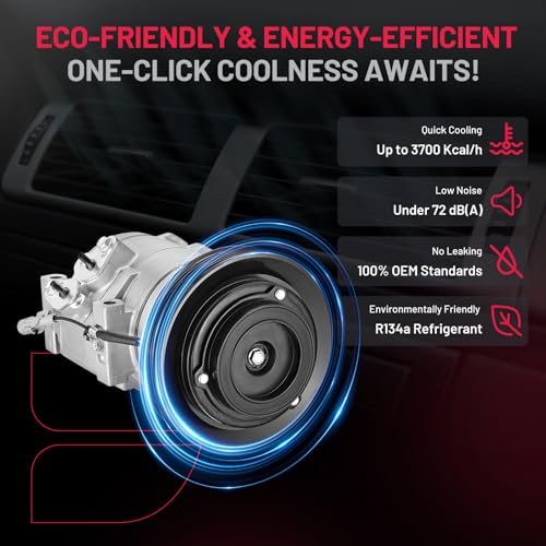 BDFHYK 78391 Air Conditioning A/C Compressor with Clutch Compatible with Toyota Corolla 2003-2008 L4 1.8L, Compatible with Toyota Matrix 2003 2004 2005 2006 2007 2008 L4 1.8L