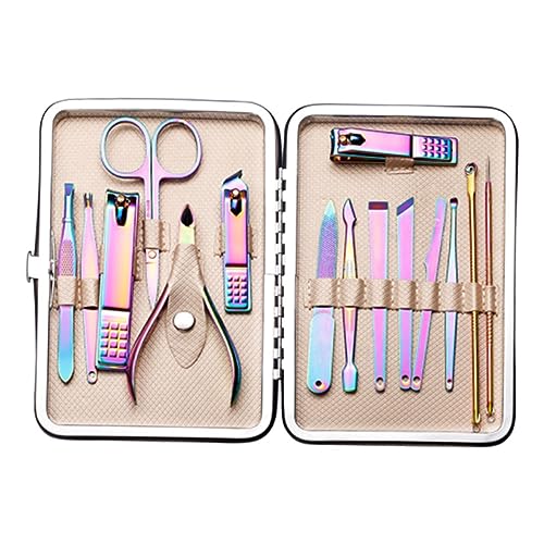 FRCOLOR 1 Juego De 15 Piezas cortaúñas limas para uñas limas uñas kit de manicure y pedicure utensilios para uñas Kit de cuidado de uñas nail file limas de uñas kit de manicura Colorful