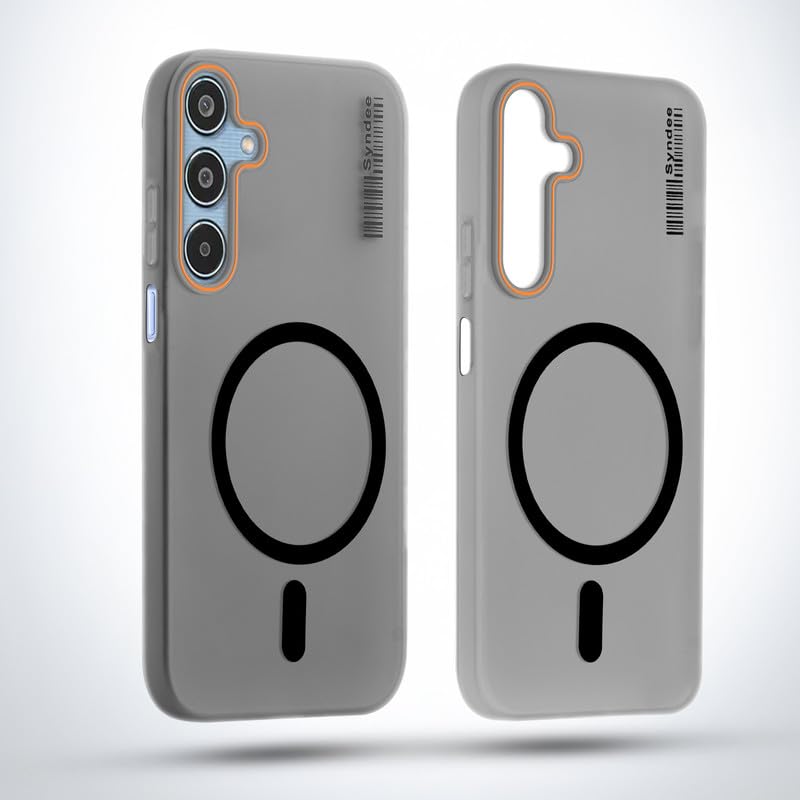 Image of Mr. Case Back Cover for Samsung M35 5G Sleek Frosted Translucent Back Only Compatible with Wireless Magnetic Accessories | Anti-Scratch Shockproof Phone Case - Black