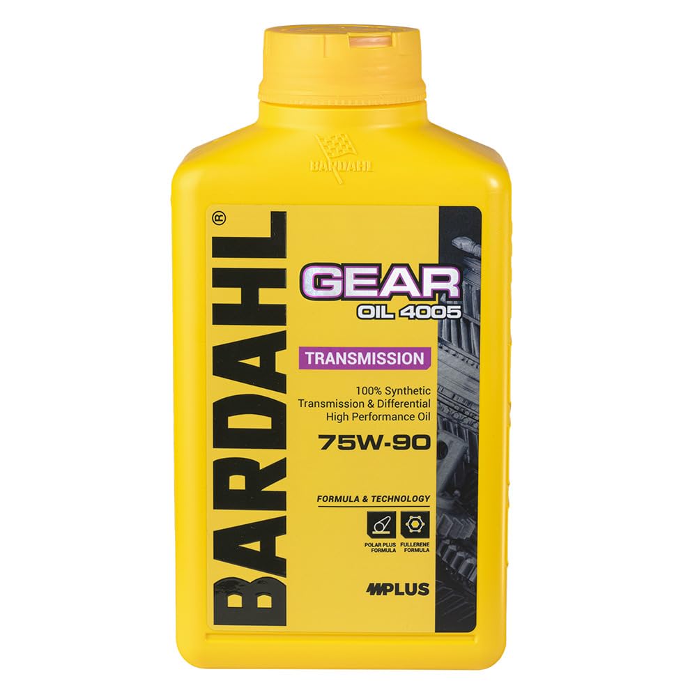 Bardahl - GEAR OIL 4005 75W-90 - Olio Trasmissione e Differenziale Auto, Lubrificante per Automobili Sportive e da Competizione, Formula Anti-Usura e Anti-Attrito, 1 L