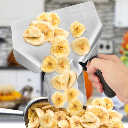 Image of 5 PCS Single Handle chips Scoop, Stainless Steel Single Handle French Fry and Popcorn Scoop for Commercial and Personal Use, by GENHAKON.