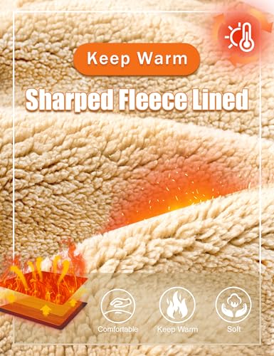 MAGCOMSEN Men's Fleece Hoodie Sherpa Jacket Full Zip Warm Fuzzy Windproof Winter Coats Hooded Outwear2