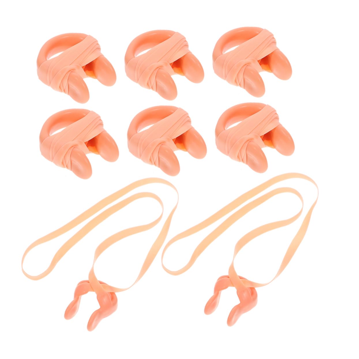 ifundom Swimming Nose Clip Boys and Girls 8pcs Strap Emulsion Nose Plugs for Training and Competition