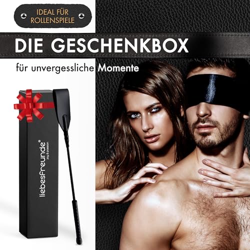 Liebesfreunde® Peitsche für heiße BDSM Abenteuer I SM Gerte Sex Spielzeug extrem hart für Frauen und Männer I Reitgerte Sexspielzeug für Paare