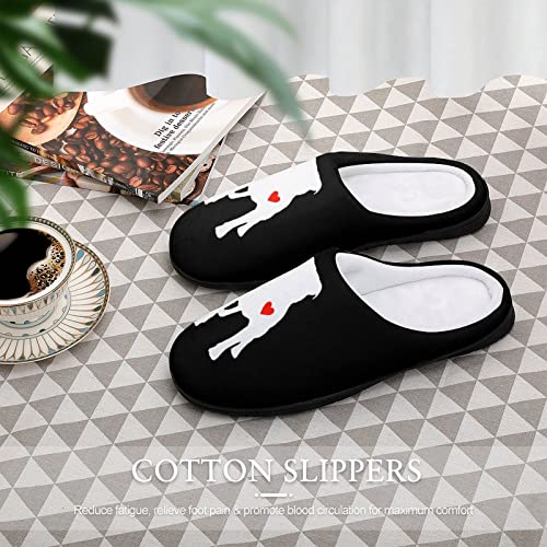 Pitbull Heart Women's Cotton House Slippers Lightweight Anti-skid Shoes Rubber Bottom Sole for Indoor/Outdoor2