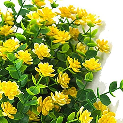 Buiten decoratieve planten 6 stks kunstbloemen, nep outdoor planten faux plastic groen struiken binnen buiten opknoping… - Afbeelding 7