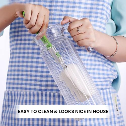 Image of 1100 ML (Set of 2) Glass Water Jug With Lid for Juice, Hot and Cold Beverages - Milk and Juice Carafe