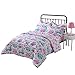 MarCielo Kids Comforter Set Girls Comforter Set Kids Bedding Set Include Sheet Set Bunk Beds for Kids Twin/Full, Owl (Full)
