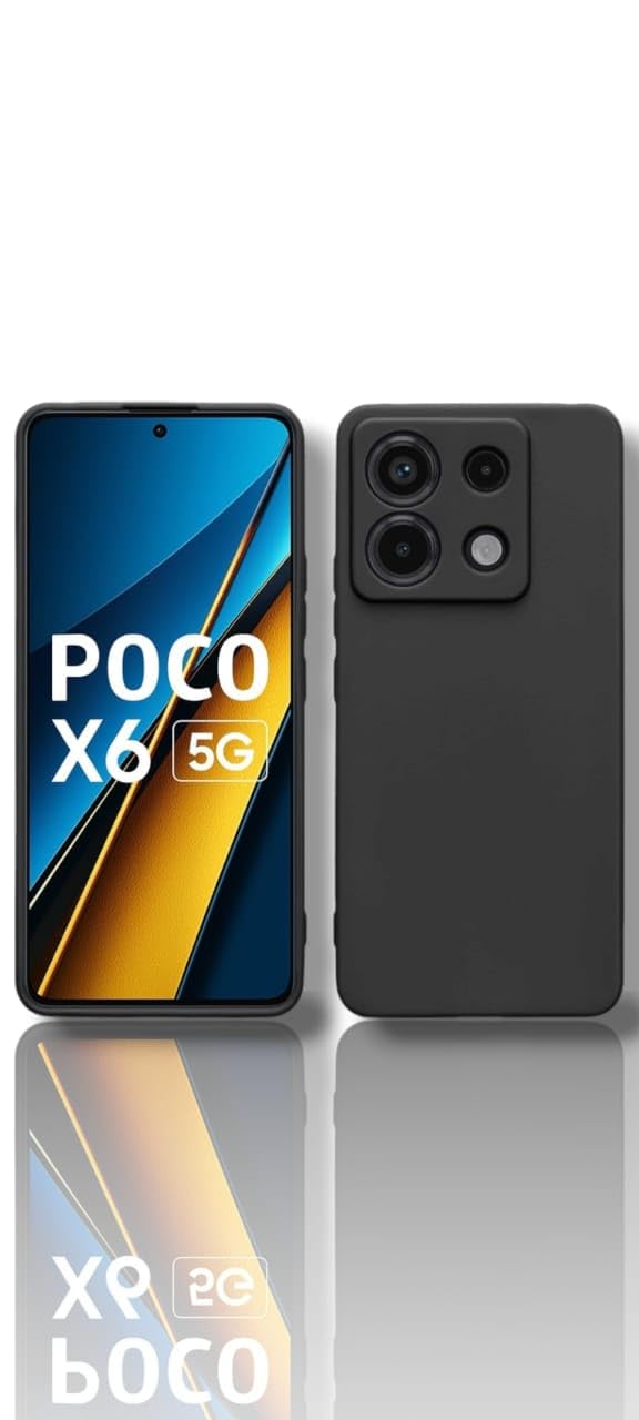 Funkyfits Sleek Black Cloth Silicone Back Cover Case for Poco X6 5G Stylish, Shockproof, and Ultra-Slim with Comfortable Grip (B0DBZ6QX43) Amazon Price History, Amazon Price Tracker