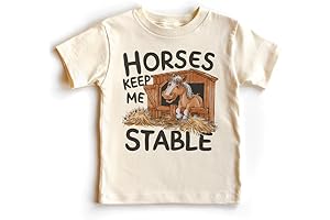 Funny Horse Lover Toddler Shirt: Horses Keep Me Stable Equestrian Youth Athletic T-Shirt