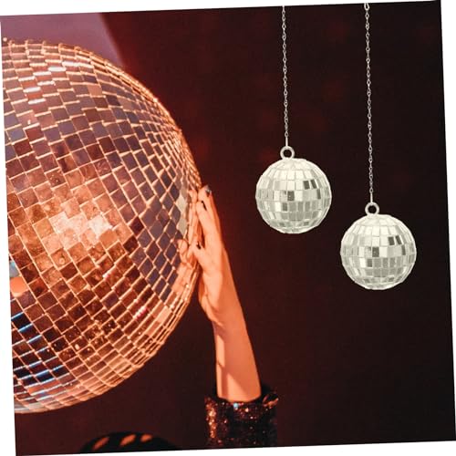 Levemolo – 10 piezas de bolas espejadas colgantes para decoración de fiesta, hogar y boda miniatura 5